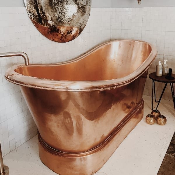 The copper bath at The Barn, Somerset