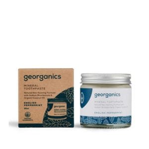 Georganics English PepperMint Mineral Toothpaste Product And Packaging