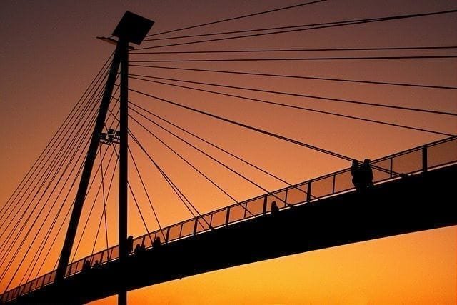 Daniel Kusák’s ‘Sunset around a bridge’