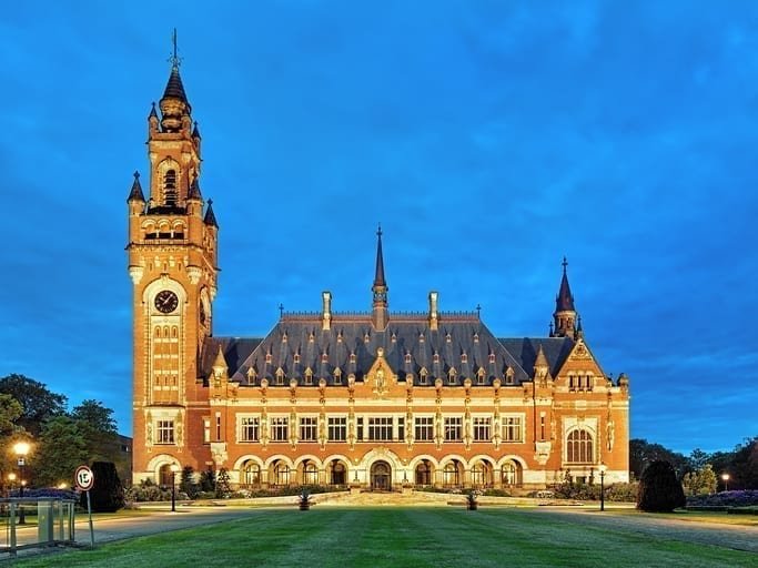 The Peace Palace in the Hague, Netherlands