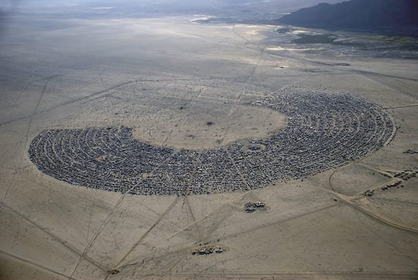Aerial shot of Black Rock City by Will Roger