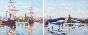 Claude Monet, Ships on the Seine at Rouen, 1873