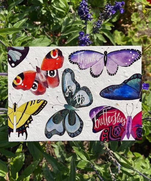 Thanks for the Butterflies Plantable Card