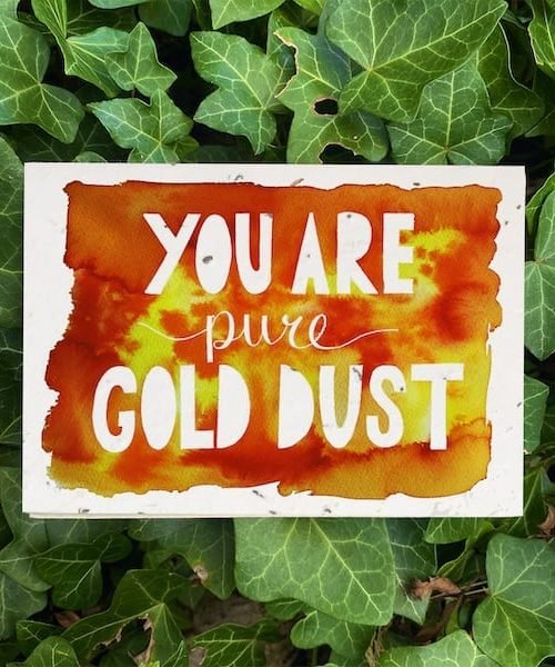 Gold Dust Plantable Card