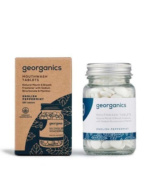 Georganic Mouthwash Tablets English Peppermint 600 x 600 Image 1