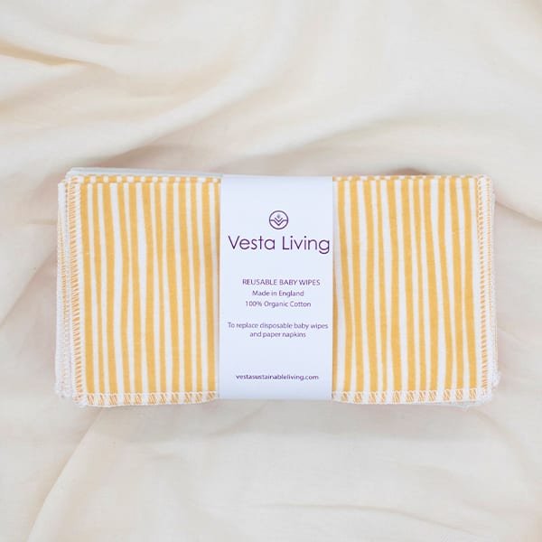 Vesta Living Baby Wipes Yellow Stripe