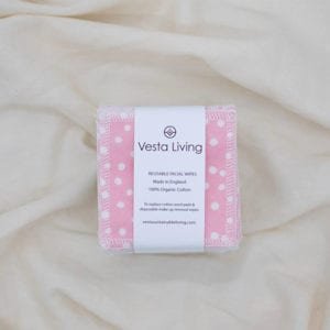 Vesta Living Pink Dot Face Wipes 5 Pack
