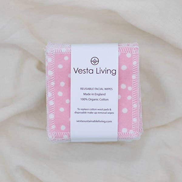 Vesta Living Pink Spot Face Wipes 5 Pack