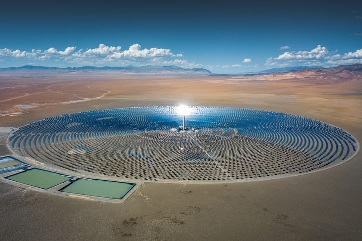 Solar thermal power station in Nevada, USA.
