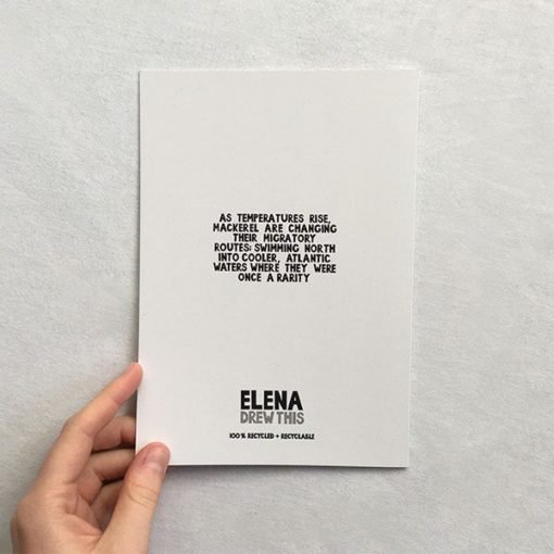 Elena Drew This Migrating Mackerel Greeting Card