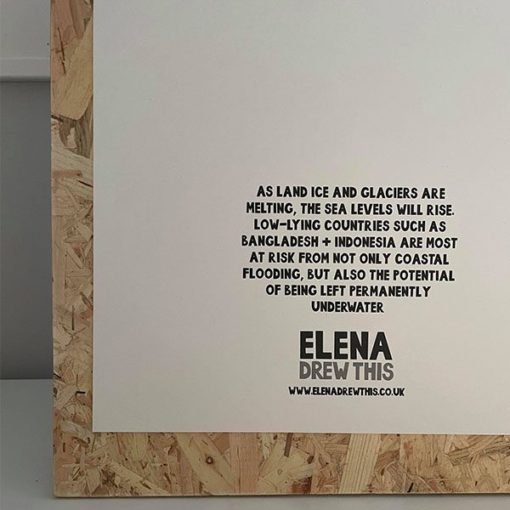 Elena Drew This Melting Ice A3 Print