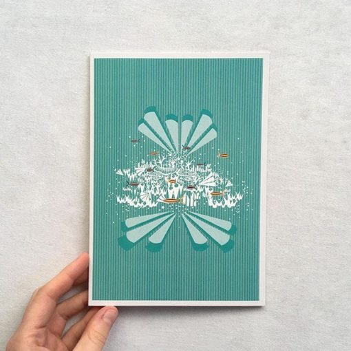 Elena Drew This Coral Bleaching Greeting Cards