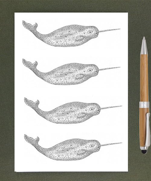 Gift Wild Narwhal Notebook