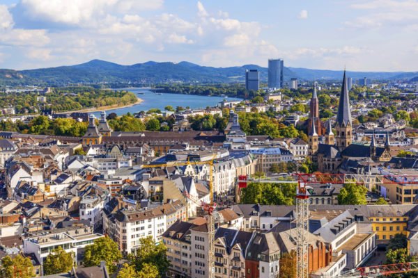 Aerial photo of Bonn, where the climate conference took place in June