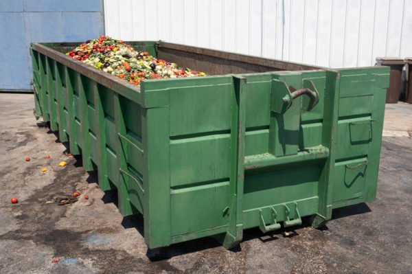 Mix of Expired Vegetables in a huge container