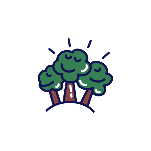 happy trees illustration