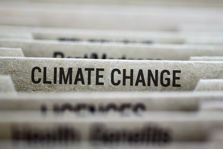 File folder tab for climate change files