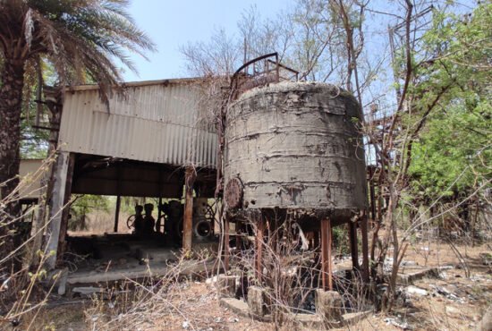 View of the abandoned industrial site in Bhopal where the gas leak occurred