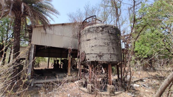 View of the abandoned industrial site in Bhopal where the gas leak occurred