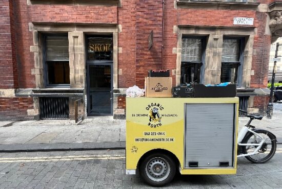 Organic North's smaller fruit and veg orders are delivered to local restaurants by cargo bike