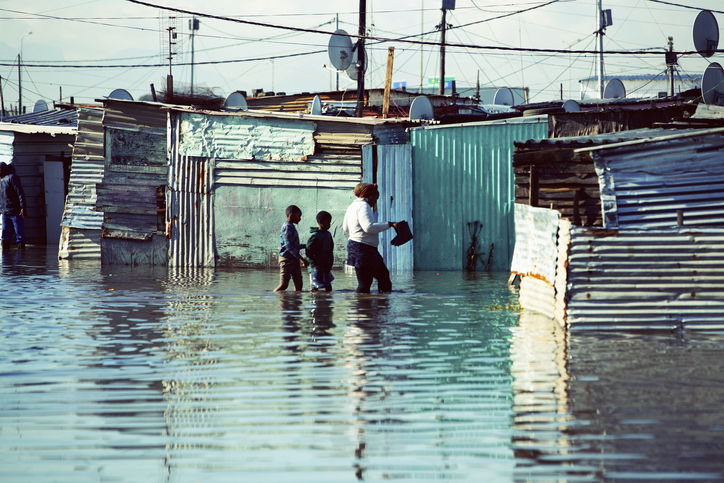 Langa Township, Cape Town, South Africa. 15 June 2022. Residents of Langa township near Cape Town had their shack homes flooded during days of heavy rainfall. Many residents had to evacuate homes