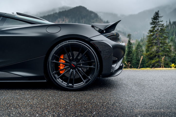McLaren 765LT showing rear wheel