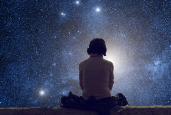 Girl watching the stars