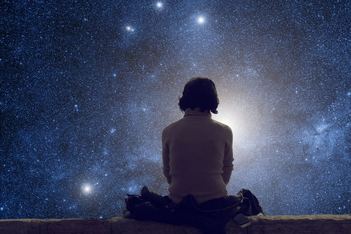 Girl watching the stars